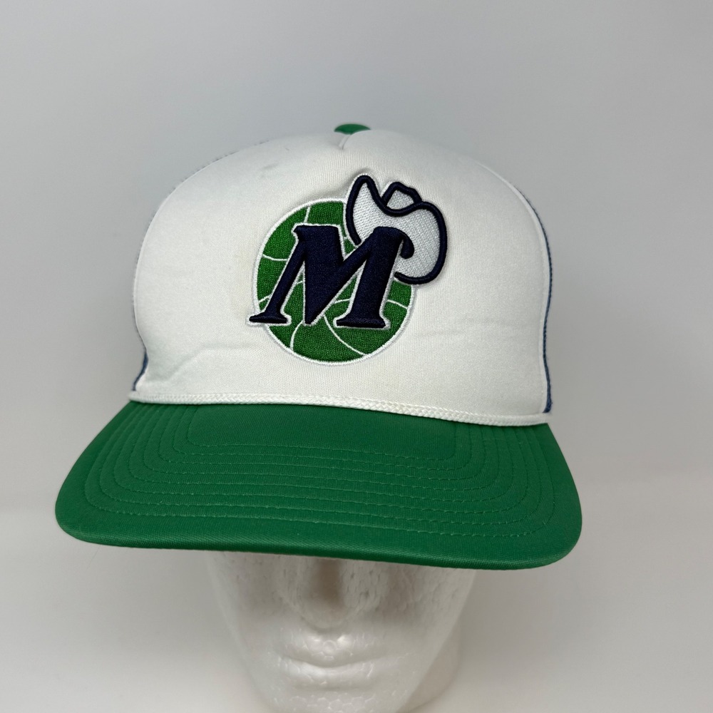 Mitchell & Ness Dallas Mavericks Trucker Hat Snapback Blue Green Retro NBA Cap